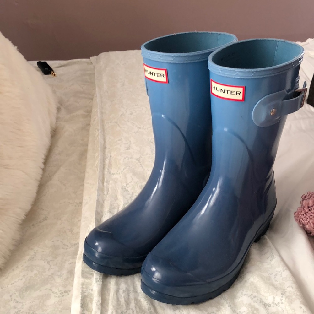 Blue ombré hunter boots